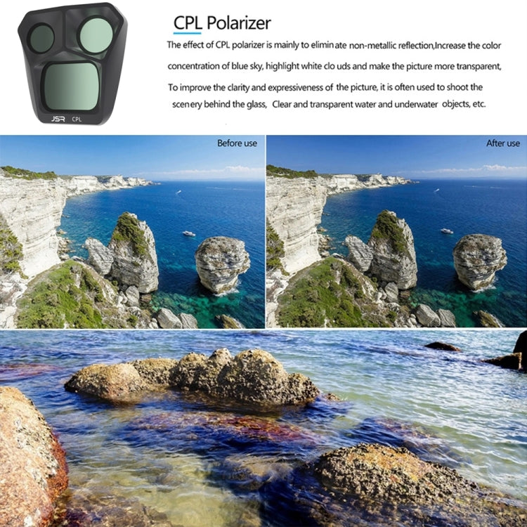 JSR GB 8 in 1 CPL ND8 ND16 ND32 ND64 STAR ND1000 NIGHT Lens Filter, 8 in 1 For DJI Mavic 3 Pro