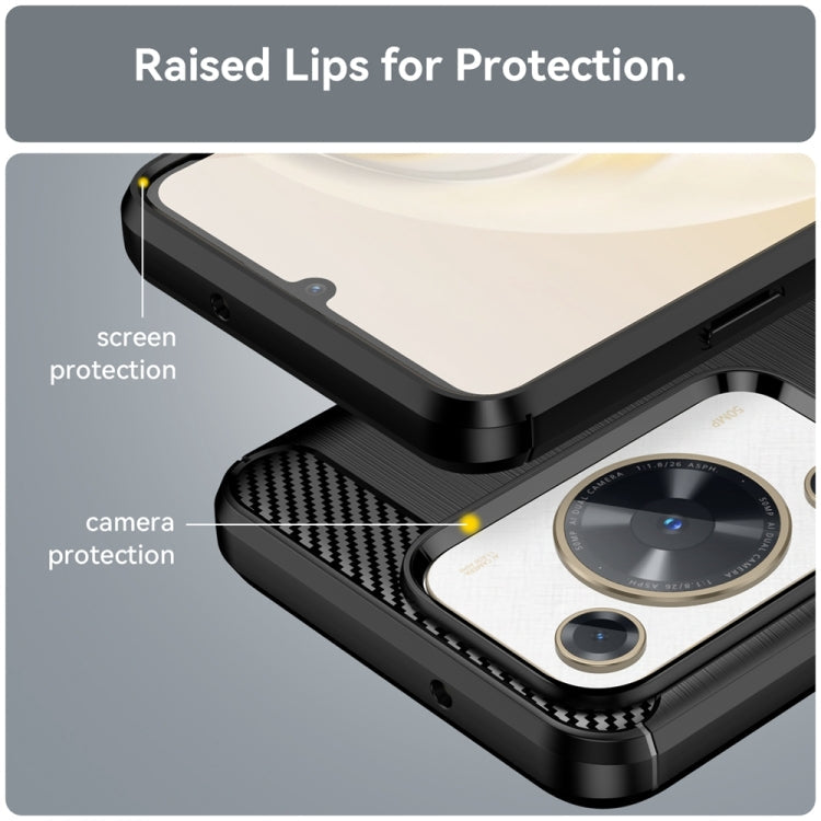 Brushed Texture Carbon Fiber TPU Phone Case, For Huawei nova Y72, For Huawei nova 12 Ultra, For Huawei Enjoy 70, For Huawei nova 12 Pro, For Huawei nova 12, For Huawei Mate 60 RS Ultimate, For Huawei Mate 60 Pro+, For Huawei Enjoy 60 Pro