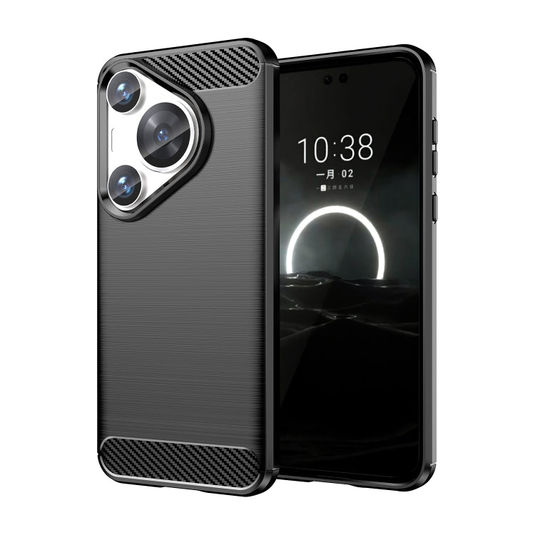 Brushed Texture Carbon Fiber TPU Phone Case, For Huawei Pura 80 Ultra 5G, For Huawei Pura 80 Pro+ 5G, For Huawei Pura 80 Pro 5G, For Huawei Pura 80 5G, For Huawei Mate 70 Pro / 70 Pro+, For Huawei Mate 70, For Huawei Pura 70 Pro / Pura 70 Pro+         ...
