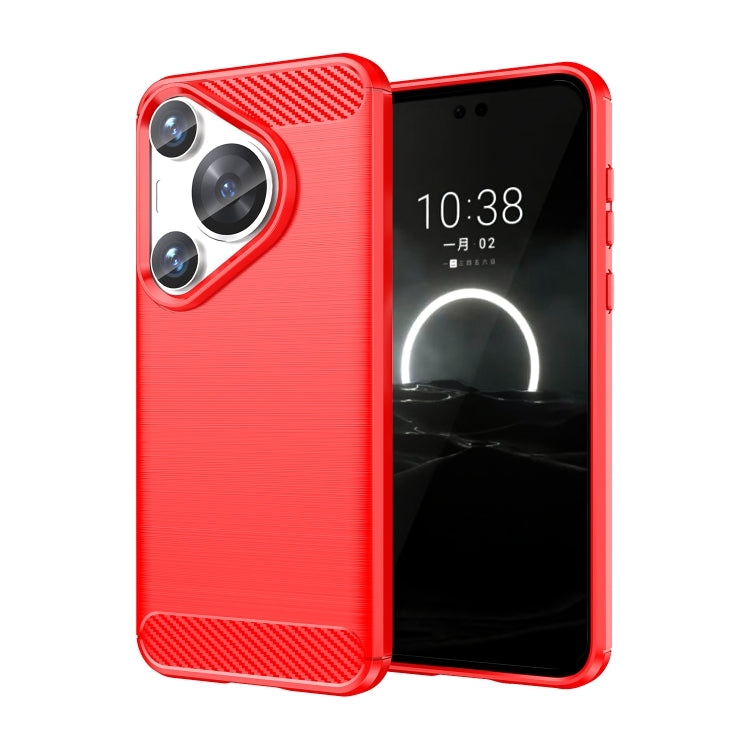 Brushed Texture Carbon Fiber TPU Phone Case, For Huawei Pura 80 Ultra 5G, For Huawei Pura 80 Pro+ 5G, For Huawei Pura 80 Pro 5G, For Huawei Pura 80 5G, For Huawei Mate 70 Pro / 70 Pro+, For Huawei Mate 70, For Huawei Pura 70 Pro / Pura 70 Pro+         ...