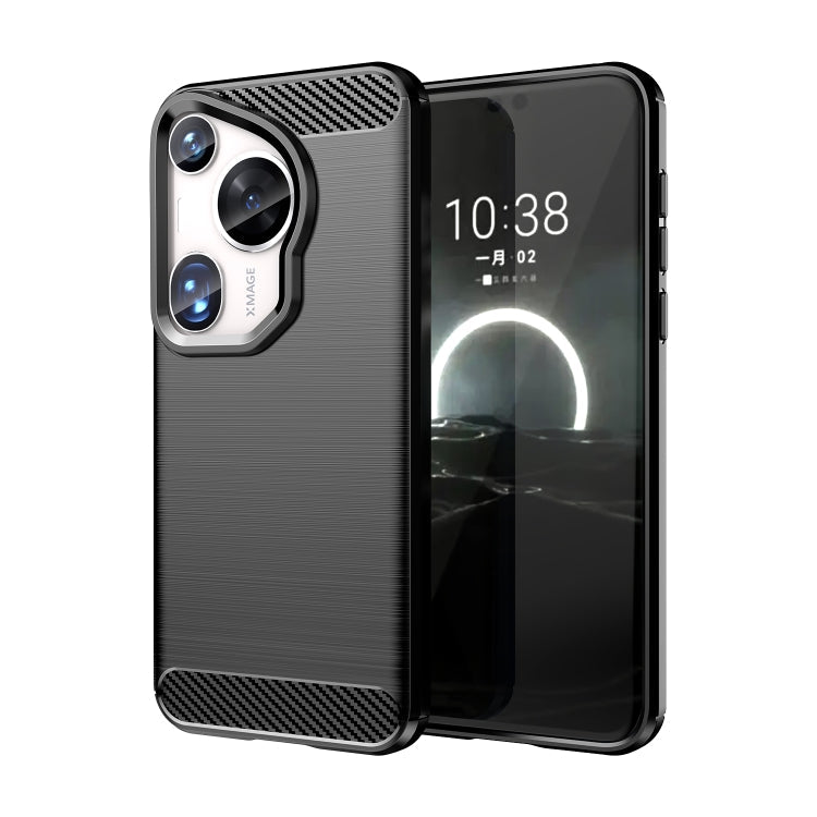 Brushed Texture Carbon Fiber TPU Phone Case, For Huawei Pura 80 Ultra 5G, For Huawei Pura 80 Pro+ 5G, For Huawei Pura 80 Pro 5G, For Huawei Pura 80 5G, For Huawei Mate 70 Pro / 70 Pro+, For Huawei Mate 70, For Huawei Pura 70 Pro / Pura 70 Pro+         ...