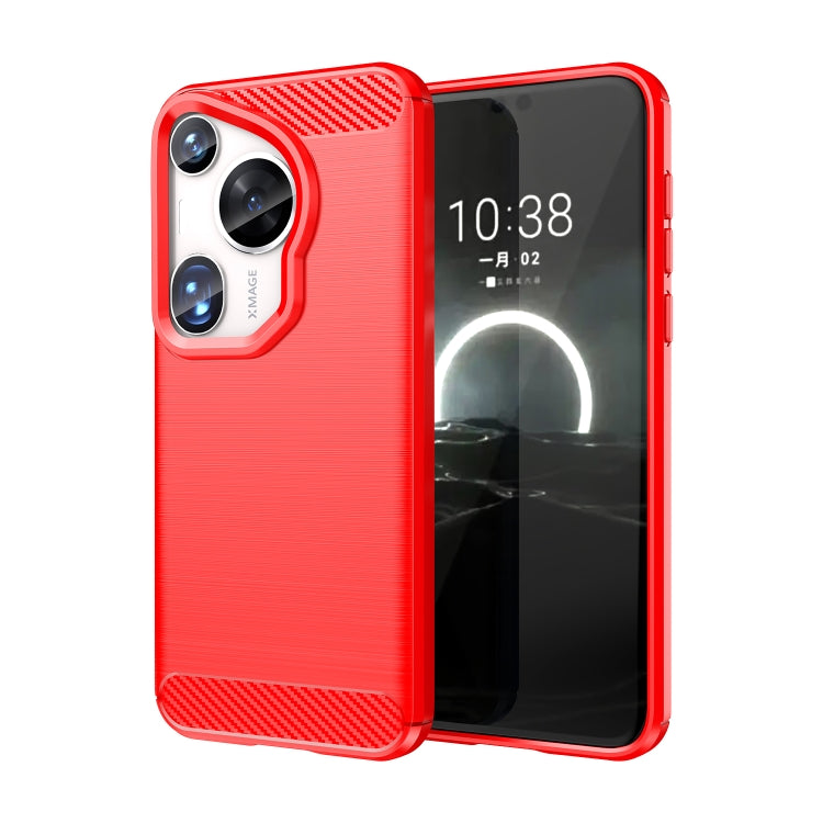 Brushed Texture Carbon Fiber TPU Phone Case, For Huawei Pura 80 Ultra 5G, For Huawei Pura 80 Pro+ 5G, For Huawei Pura 80 Pro 5G, For Huawei Pura 80 5G, For Huawei Mate 70 Pro / 70 Pro+, For Huawei Mate 70, For Huawei Pura 70 Pro / Pura 70 Pro+         ...