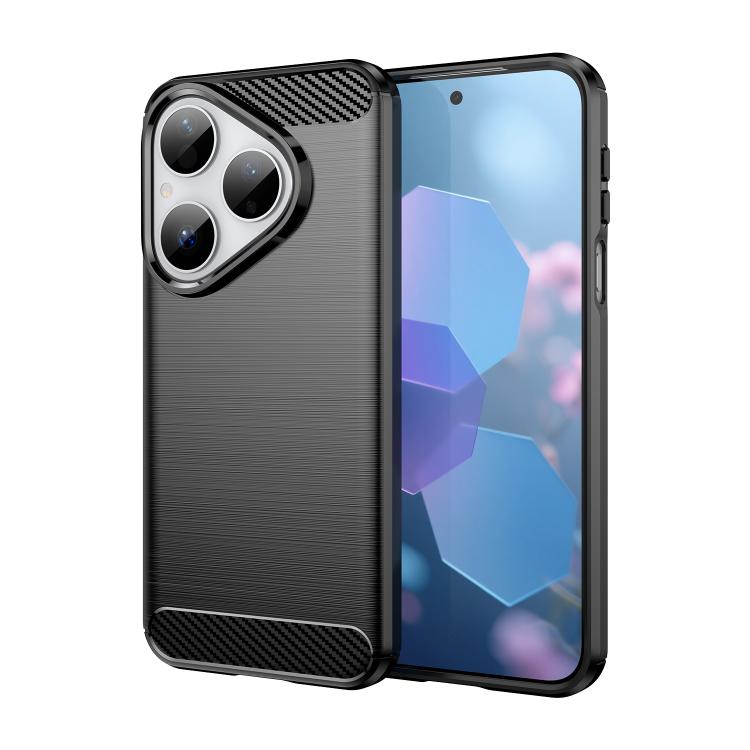 Brushed Texture Carbon Fiber TPU Phone Case, For Huawei Pura 80 Ultra 5G, For Huawei Pura 80 Pro+ 5G, For Huawei Pura 80 Pro 5G, For Huawei Pura 80 5G, For Huawei Mate 70 Pro / 70 Pro+, For Huawei Mate 70, For Huawei Pura 70 Pro / Pura 70 Pro+         ...