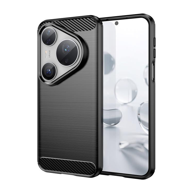 Brushed Texture Carbon Fiber TPU Phone Case, For Huawei Pura 80 Ultra 5G, For Huawei Pura 80 Pro+ 5G, For Huawei Pura 80 Pro 5G, For Huawei Pura 80 5G, For Huawei Mate 70 Pro / 70 Pro+, For Huawei Mate 70, For Huawei Pura 70 Pro / Pura 70 Pro+         ...
