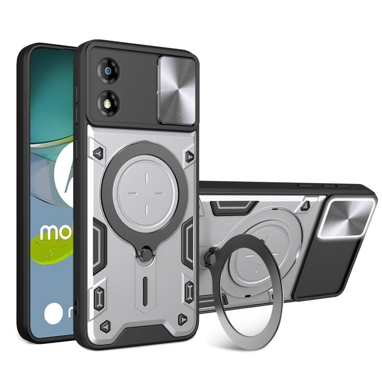 CD Texture Sliding Camshield Magnetic Holder Phone Case, For Motorola Moto G24 Power, For Motorola Moto E13, For Motorola Moto E22 / E22i, For Motorola Edge 30 Fusion