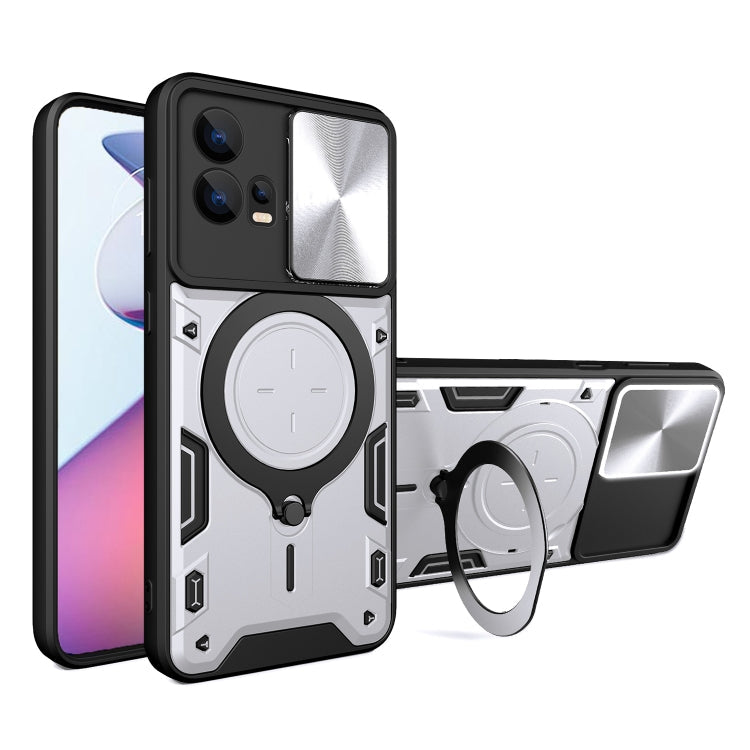CD Texture Sliding Camshield Magnetic Holder Phone Case, For Motorola Moto G24 Power, For Motorola Moto E13, For Motorola Moto E22 / E22i, For Motorola Edge 30 Fusion