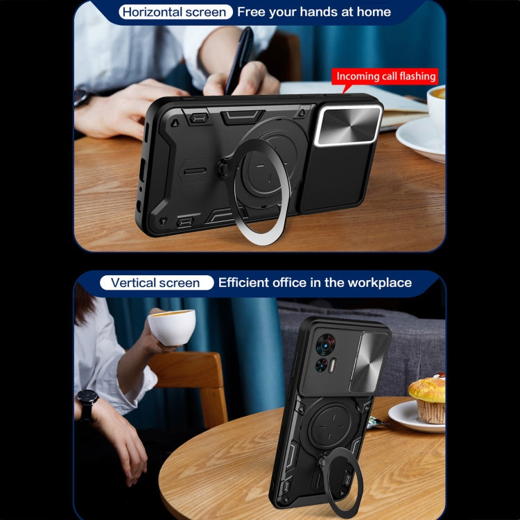 CD Texture Sliding Camshield Magnetic Holder Phone Case, For Motorola Edge 30 Neo, For Motorola Moto G62, For Motorola Edge 30 Ultra, For Motorola Moto G22 / E32