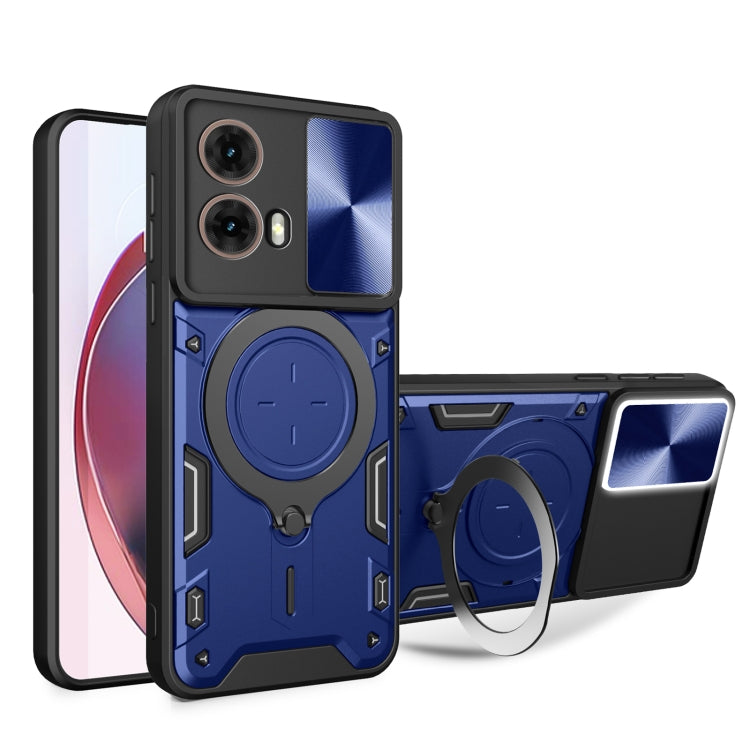 CD Texture Sliding Camshield Magnetic Holder Phone Case, For Motorola Moto G55, For Motorola Edge 50 Neo, For Motorola Moto G85, For Motorola Edge 50 Pro Global