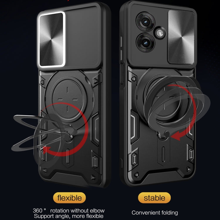 CD Texture Sliding Camshield Magnetic Holder Phone Case, For Motorola Moto G55, For Motorola Edge 50 Neo, For Motorola Moto G85, For Motorola Edge 50 Pro Global