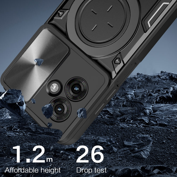 CD Texture Sliding Camshield Magnetic Holder Phone Case, For Motorola Moto G55, For Motorola Edge 50 Neo, For Motorola Moto G85, For Motorola Edge 50 Pro Global