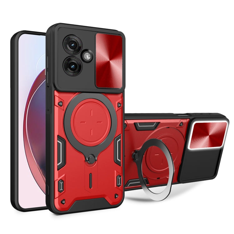 CD Texture Sliding Camshield Magnetic Holder Phone Case, For Motorola Moto G55, For Motorola Edge 50 Neo, For Motorola Moto G85, For Motorola Edge 50 Pro Global