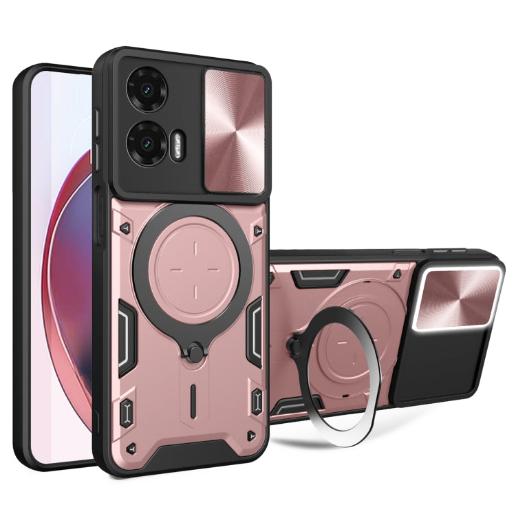 CD Texture Sliding Camshield Magnetic Holder Phone Case, For Motorola Moto G05, For Motorola Moto G 2025, For Motorola Moto G75 5G, For Motorola Moto G35