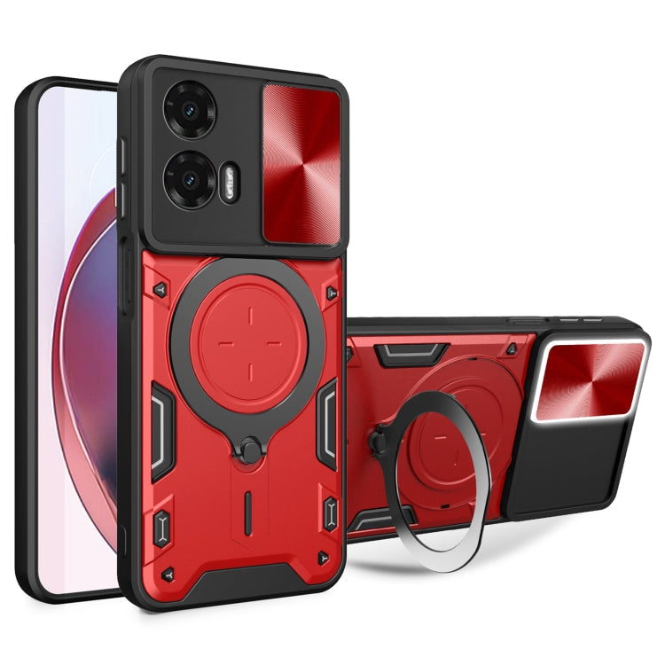 CD Texture Sliding Camshield Magnetic Holder Phone Case, For Motorola Moto G05, For Motorola Moto G 2025, For Motorola Moto G75 5G, For Motorola Moto G35