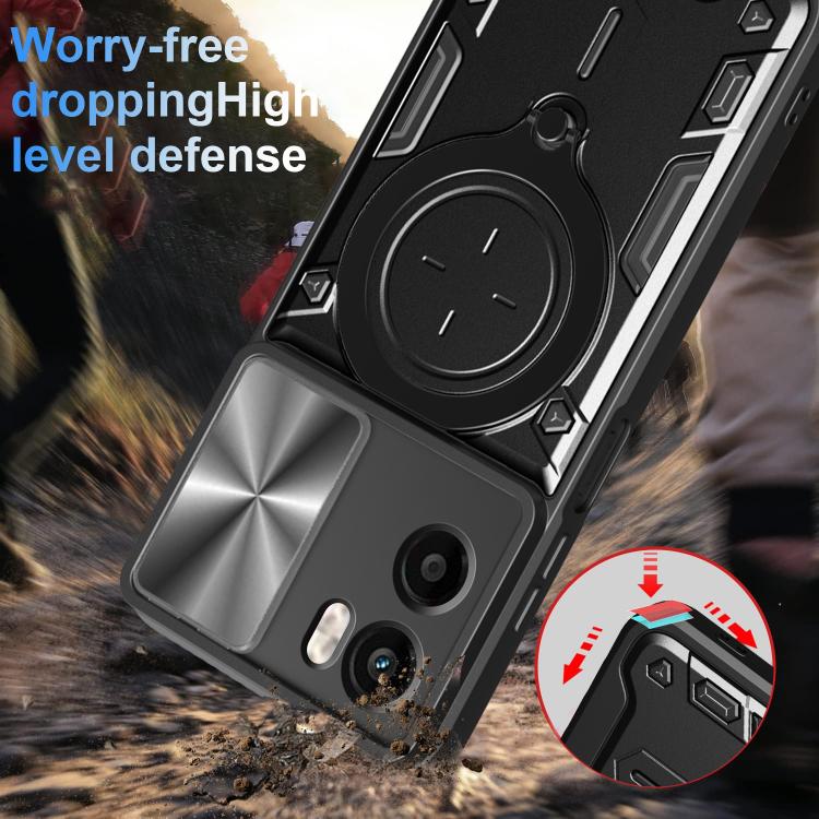 CD Texture Sliding Camshield Magnetic Holder Phone Case, For Motorola Moto G05, For Motorola Moto G 2025, For Motorola Moto G75 5G, For Motorola Moto G35