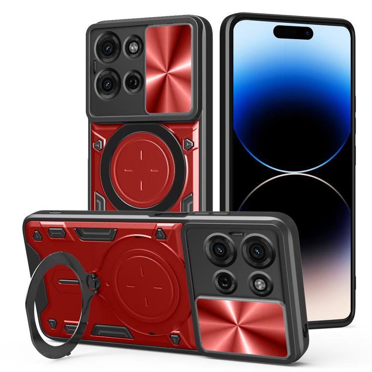 CD Texture Sliding Camshield Magnetic Holder Phone Case, For Motorola Moto G05, For Motorola Moto G 2025, For Motorola Moto G75 5G, For Motorola Moto G35