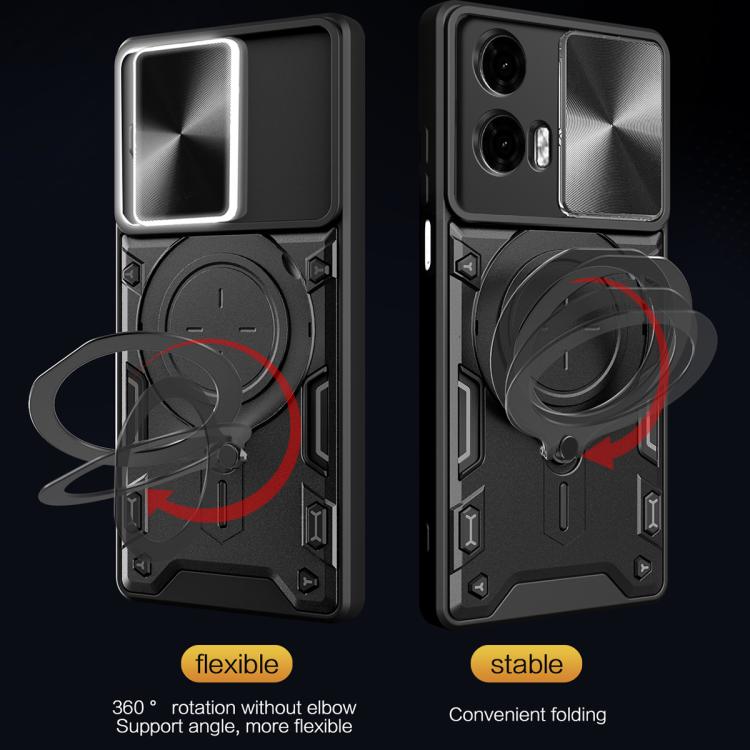 CD Texture Sliding Camshield Magnetic Holder Phone Case, For Motorola Moto G24 Power, For Motorola Moto E13, For Motorola Moto E22 / E22i, For Motorola Edge 30 Fusion