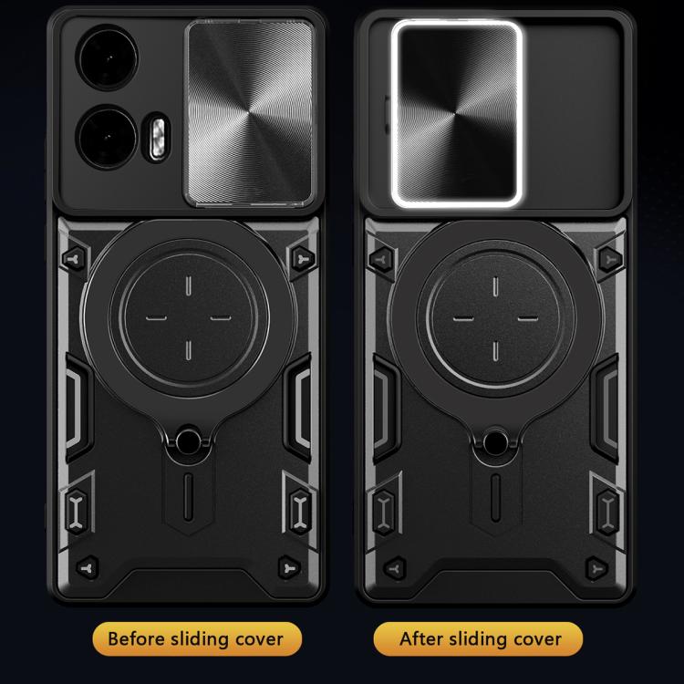 CD Texture Sliding Camshield Magnetic Holder Phone Case, For Motorola Moto G24 Power, For Motorola Moto E13, For Motorola Moto E22 / E22i, For Motorola Edge 30 Fusion