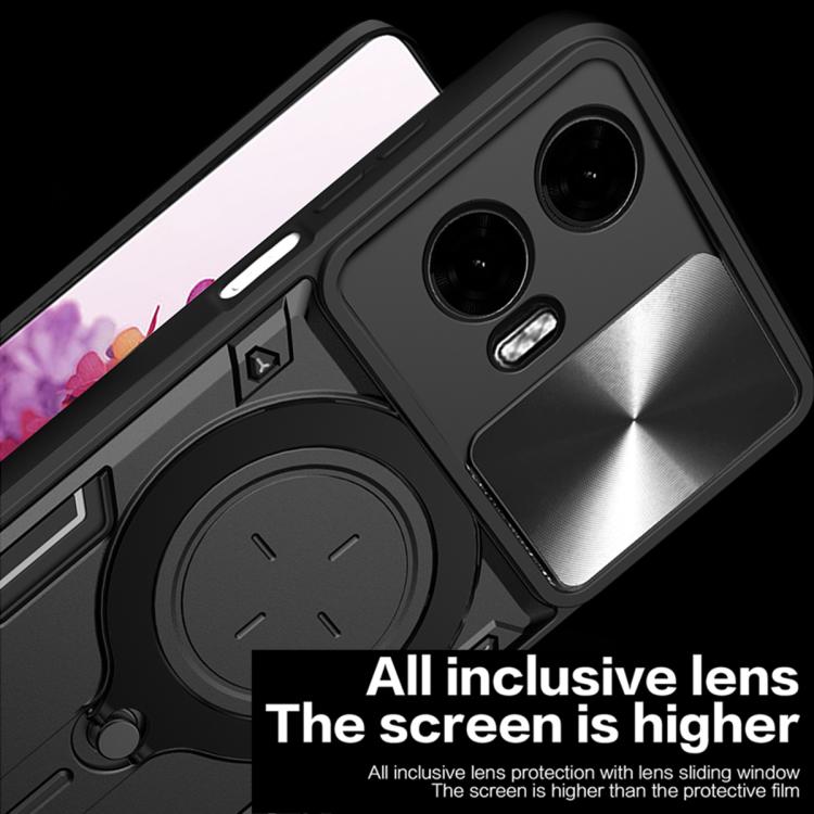 CD Texture Sliding Camshield Magnetic Holder Phone Case, For Motorola Moto G24 Power, For Motorola Moto E13, For Motorola Moto E22 / E22i, For Motorola Edge 30 Fusion