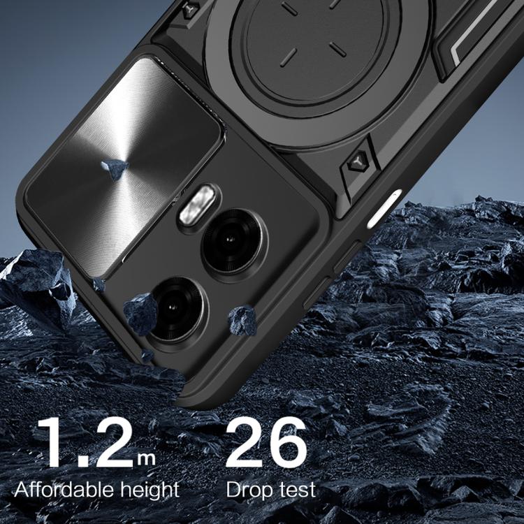 CD Texture Sliding Camshield Magnetic Holder Phone Case, For Motorola Moto G24 Power, For Motorola Moto E13, For Motorola Moto E22 / E22i, For Motorola Edge 30 Fusion