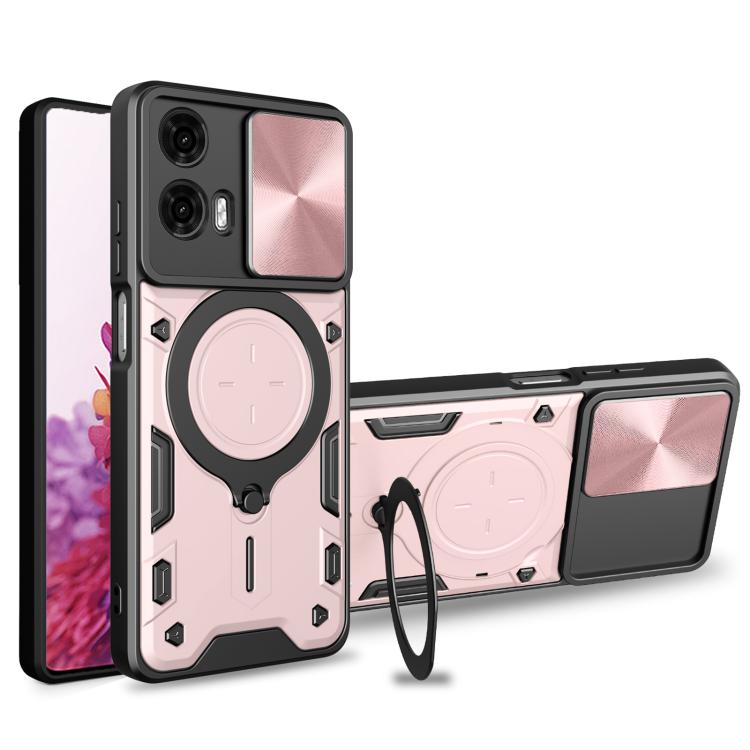 CD Texture Sliding Camshield Magnetic Holder Phone Case, For Motorola Moto G24 Power, For Motorola Moto E13, For Motorola Moto E22 / E22i, For Motorola Edge 30 Fusion