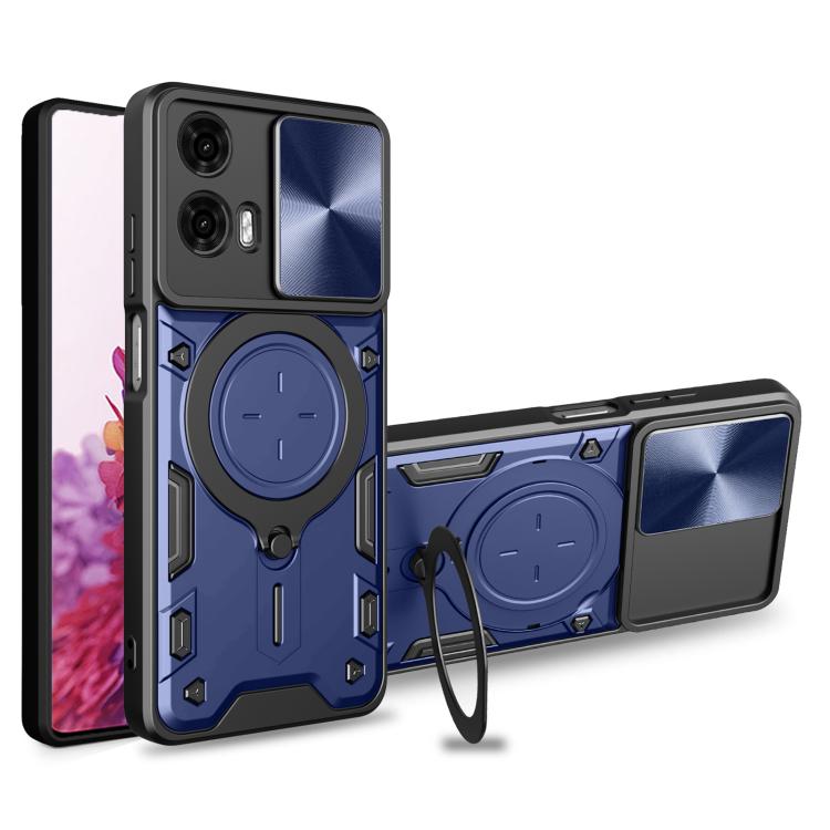 CD Texture Sliding Camshield Magnetic Holder Phone Case, For Motorola Moto G24 Power, For Motorola Moto E13, For Motorola Moto E22 / E22i, For Motorola Edge 30 Fusion