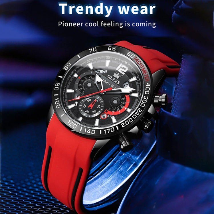OLEVS 9936 Men Multifunctional Sports Waterproof Quartz Watch