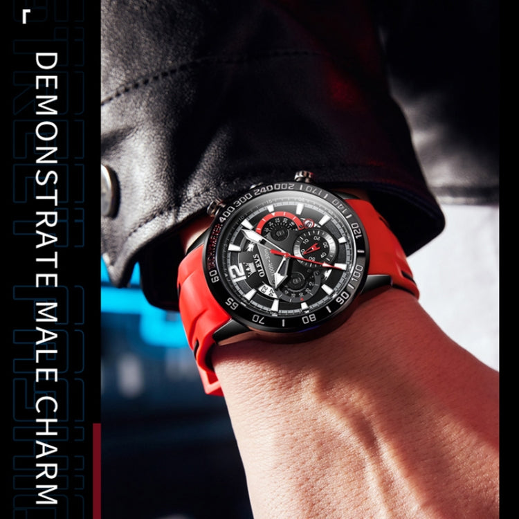 OLEVS 9936 Men Multifunctional Sports Waterproof Quartz Watch