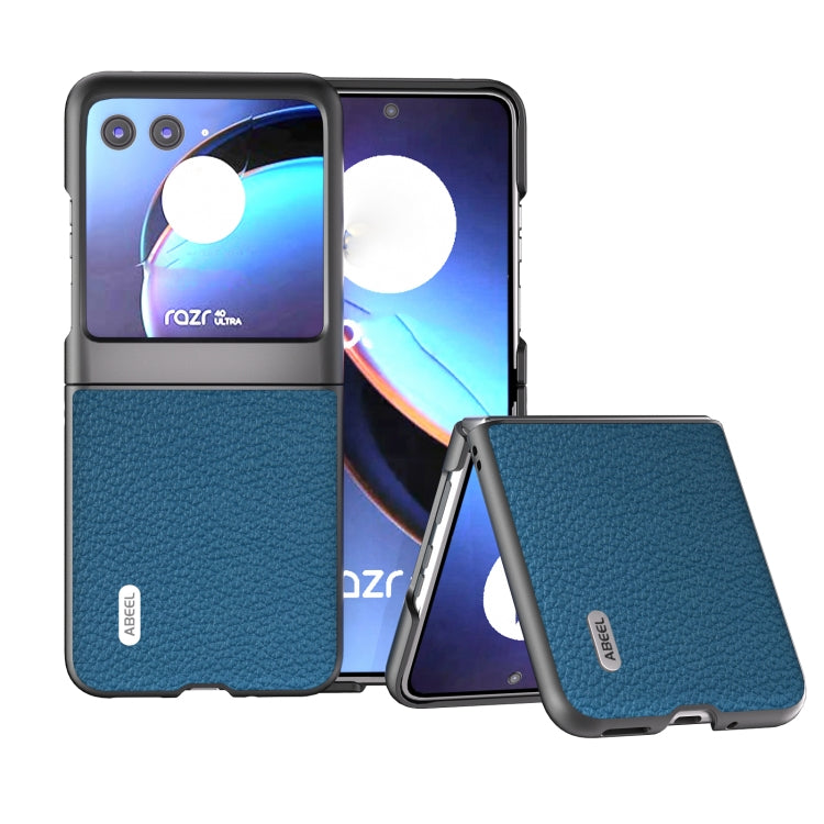 ABEEL Genuine Leather Litchi Texture Phone Case, For Motorola Razr 60 Ultra, For Motorola Razr 40, For Motorola Razr 40 Ultra