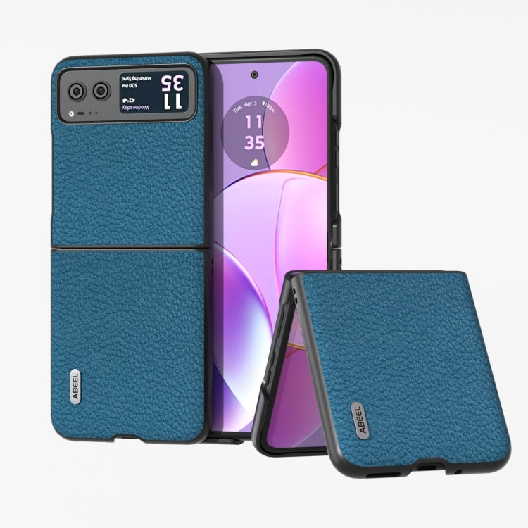 ABEEL Genuine Leather Litchi Texture Phone Case, For Motorola Razr 60 Ultra, For Motorola Razr 40, For Motorola Razr 40 Ultra