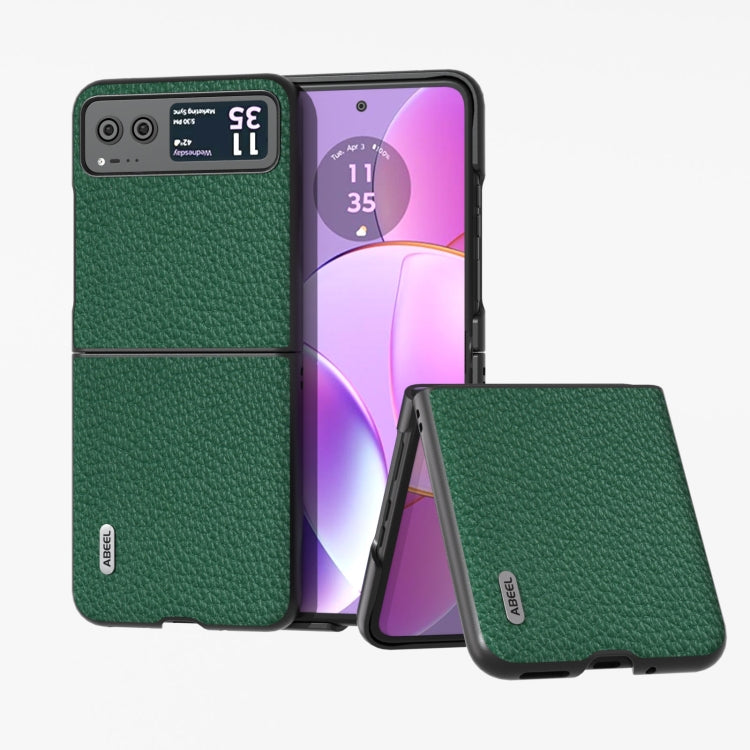 ABEEL Genuine Leather Litchi Texture Phone Case, For Motorola Razr 60 Ultra, For Motorola Razr 40, For Motorola Razr 40 Ultra