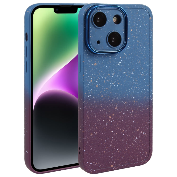 Gradient Starry Silicone Phone Case with Lens Film, For iPhone 14 Plus, For iPhone 15 Pro Max, For iPhone 15 Pro, For iPhone 14