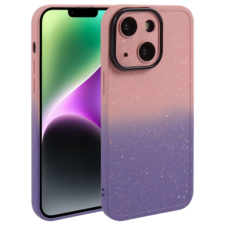 Gradient Starry Silicone Phone Case with Lens Film, For iPhone 14 Plus, For iPhone 15 Pro Max, For iPhone 15 Pro, For iPhone 14