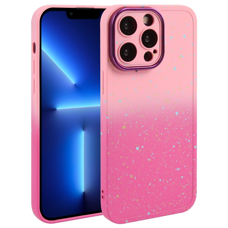 Gradient Starry Silicone Phone Case with Lens Film, For iPhone 13 Pro Max, For iPhone 13 Pro, For iPhone 13, For iPhone 12