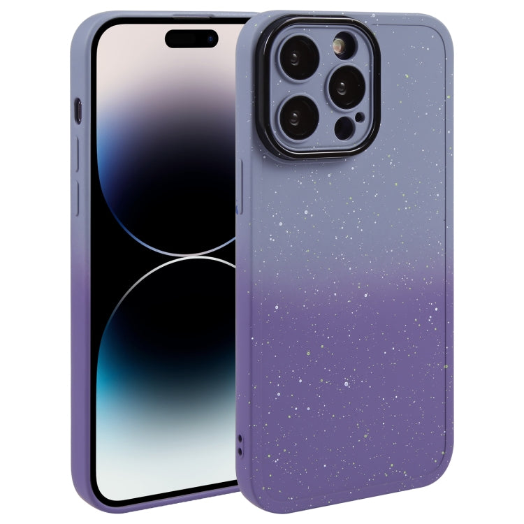 Gradient Starry Silicone Phone Case with Lens Film, For iPhone 14 Plus, For iPhone 15 Pro Max, For iPhone 15 Pro, For iPhone 14