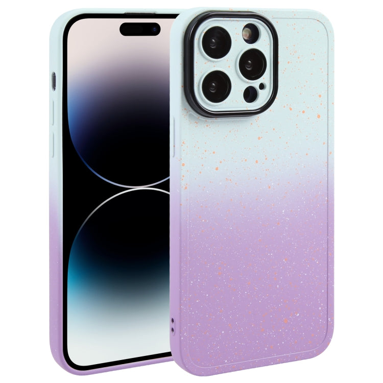 Gradient Starry Silicone Phone Case with Lens Film, For iPhone 14 Plus, For iPhone 15 Pro Max, For iPhone 15 Pro, For iPhone 14