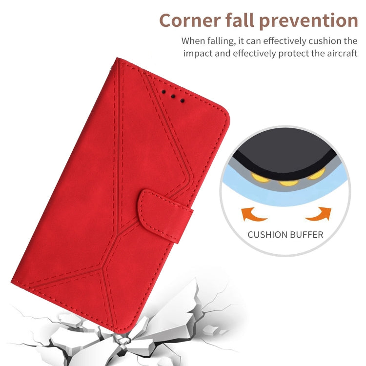 Stitching Embossed Leather Phone Case, For iPhone 15