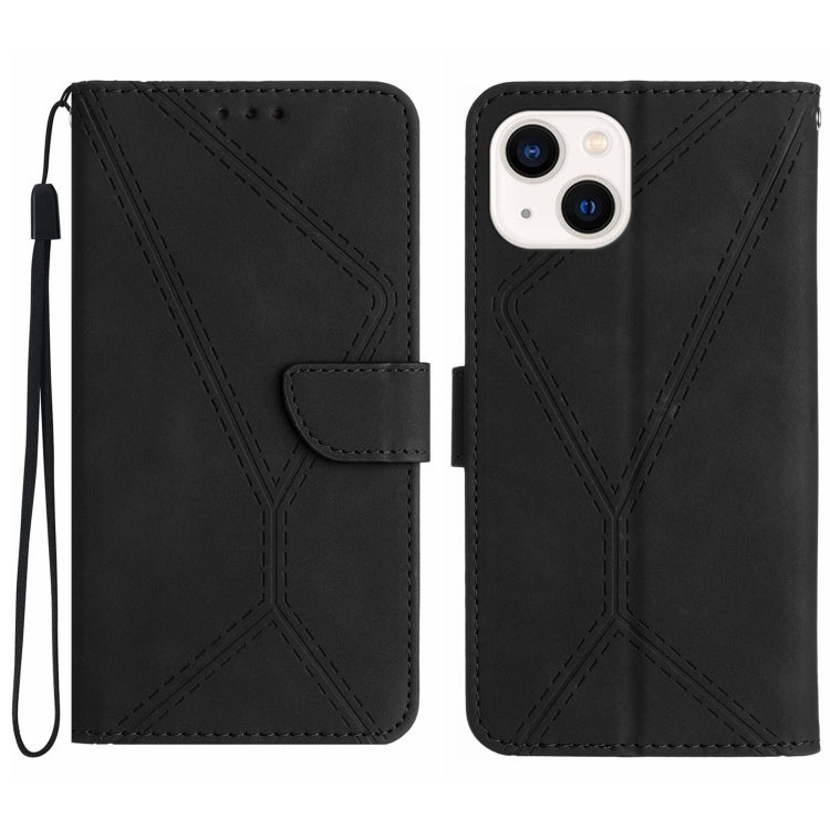 Stitching Embossed Leather Phone Case, For iPhone 16, For iPhone 15 Pro Max, For iPhone 15 Pro, For iPhone 15 Plus
