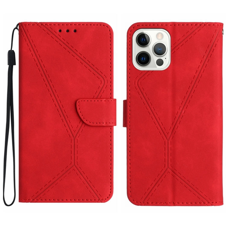 Stitching Embossed Leather Phone Case, For iPhone 16, For iPhone 15 Pro Max, For iPhone 15 Pro, For iPhone 15 Plus