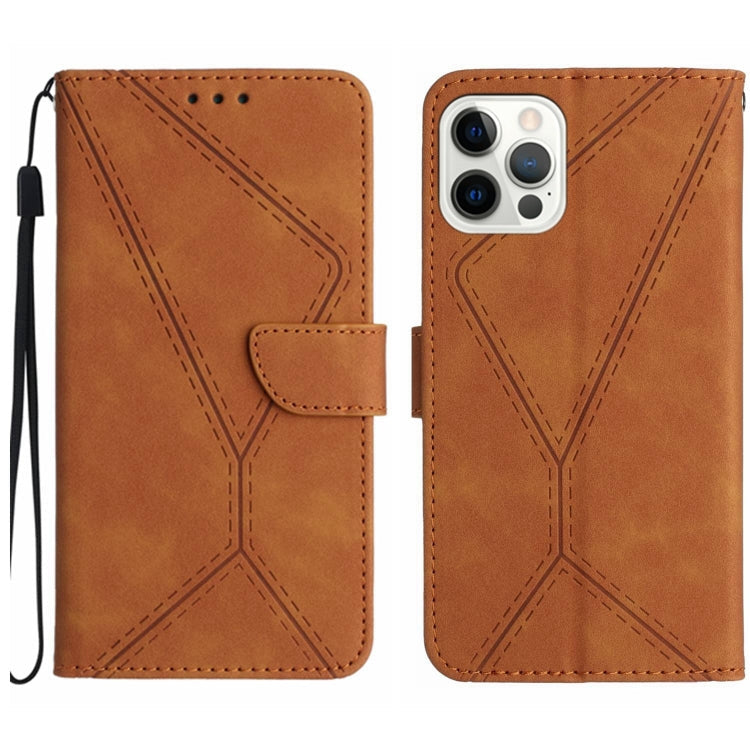 Stitching Embossed Leather Phone Case, For iPhone 16, For iPhone 15 Pro Max, For iPhone 15 Pro, For iPhone 15 Plus