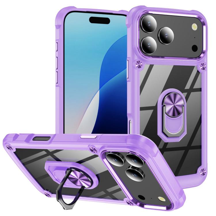 TPU + PC Lens Protection Phone Case with Ring Holder, For iPhone 17e / 16e, For iPhone 17 Pro Max, For iPhone 17, For iPhone Air