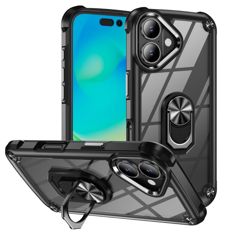 TPU + PC Lens Protection Phone Case with Ring Holder, For iPhone 17e / 16e, For iPhone 17 Pro Max, For iPhone 17, For iPhone Air