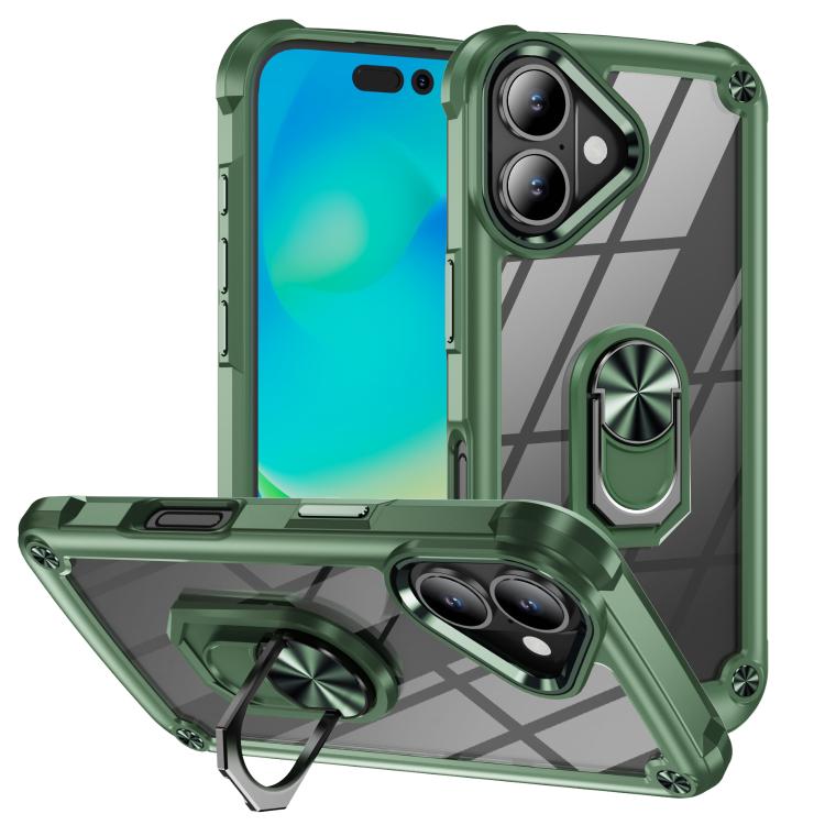 TPU + PC Lens Protection Phone Case with Ring Holder, For iPhone 17e / 16e, For iPhone 17 Pro Max, For iPhone 17, For iPhone Air