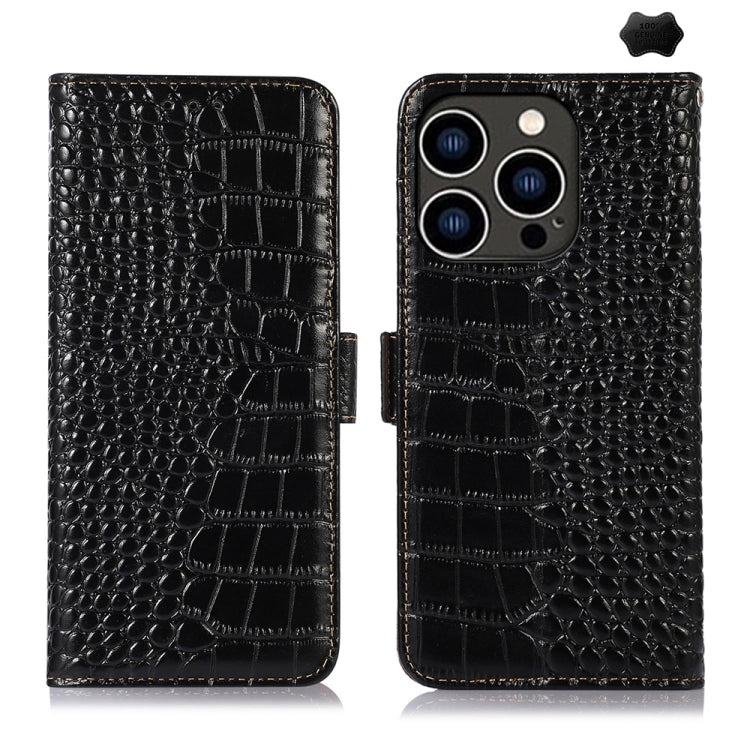 Crocodile Top Layer Cowhide Leather Phone Case, For iPhone 18 Pro / 17 Pro, For iPhone 18 Pro Max / 17 Pro Max, For iPhone 16e / 17e, For iPhone 17, For iPhone Air, For iPhone 16 Pro Max