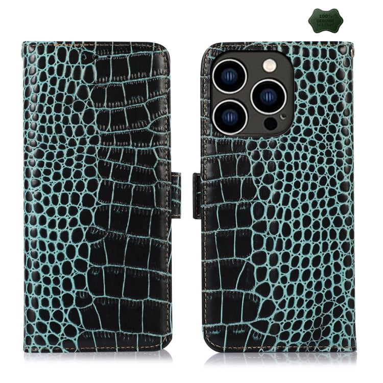 Crocodile Top Layer Cowhide Leather Phone Case, For iPhone 18 Pro / 17 Pro, For iPhone 18 Pro Max / 17 Pro Max, For iPhone 16e / 17e, For iPhone 17, For iPhone Air, For iPhone 16 Pro Max