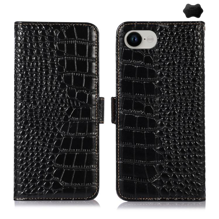 Crocodile Top Layer Cowhide Leather Phone Case, For iPhone 18 Pro / 17 Pro, For iPhone 18 Pro Max / 17 Pro Max, For iPhone 16e / 17e, For iPhone 17, For iPhone Air, For iPhone 16 Pro Max