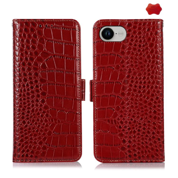 Crocodile Top Layer Cowhide Leather Phone Case, For iPhone 18 Pro / 17 Pro, For iPhone 18 Pro Max / 17 Pro Max, For iPhone 16e / 17e, For iPhone 17, For iPhone Air, For iPhone 16 Pro Max