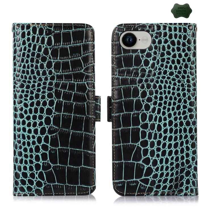 Crocodile Top Layer Cowhide Leather Phone Case, For iPhone 18 Pro / 17 Pro, For iPhone 18 Pro Max / 17 Pro Max, For iPhone 16e / 17e, For iPhone 17, For iPhone Air, For iPhone 16 Pro Max