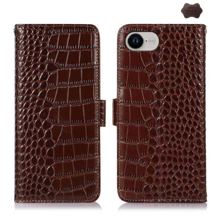Crocodile Top Layer Cowhide Leather Phone Case, For iPhone 18 Pro / 17 Pro, For iPhone 18 Pro Max / 17 Pro Max, For iPhone 16e / 17e, For iPhone 17, For iPhone Air, For iPhone 16 Pro Max
