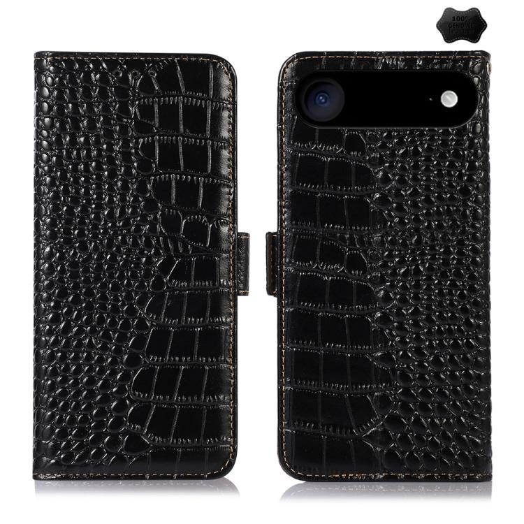 Crocodile Top Layer Cowhide Leather Phone Case, For iPhone 18 Pro / 17 Pro, For iPhone 18 Pro Max / 17 Pro Max, For iPhone 16e / 17e, For iPhone 17, For iPhone Air, For iPhone 16 Pro Max