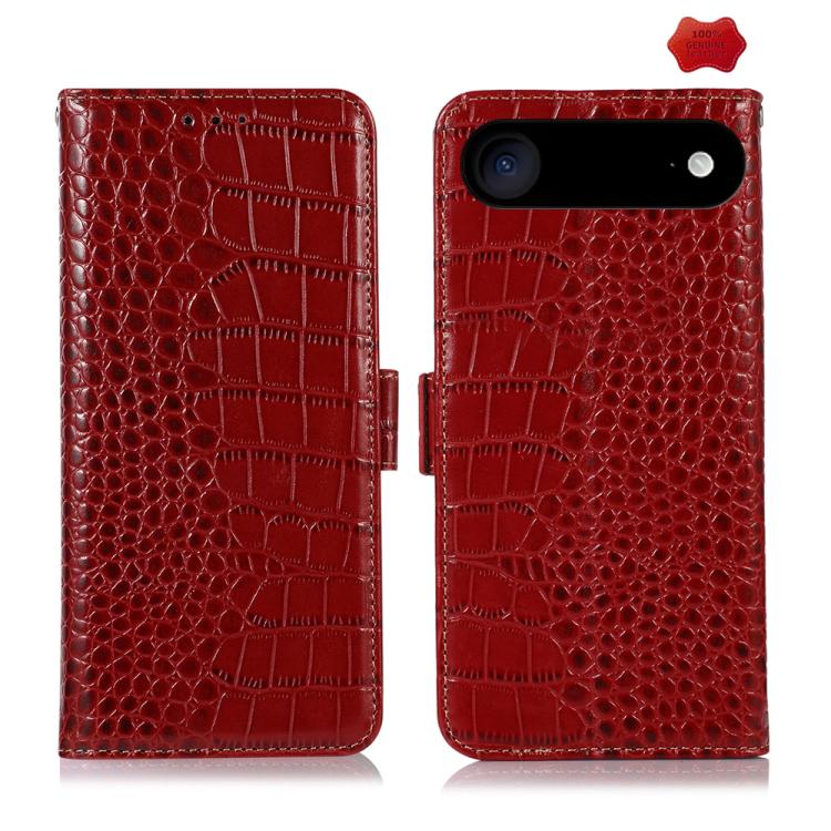 Crocodile Top Layer Cowhide Leather Phone Case, For iPhone 18 Pro / 17 Pro, For iPhone 18 Pro Max / 17 Pro Max, For iPhone 16e / 17e, For iPhone 17, For iPhone Air, For iPhone 16 Pro Max